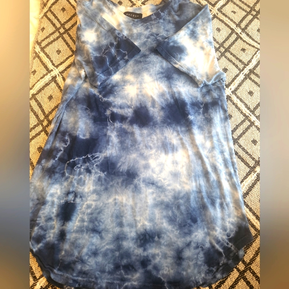 Pacsun Tie-Dye Scalloped Tshirt Dress